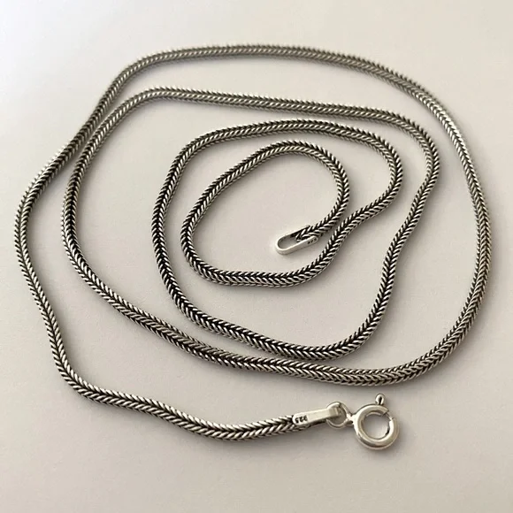 Unisex 925 silver 19.5” chain necklace